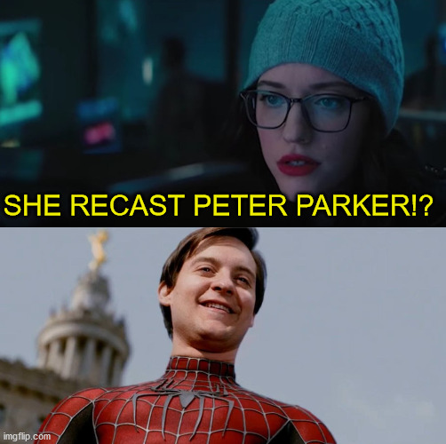 OMG SHE DID IT! | SHE RECAST PETER PARKER!? | image tagged in memes,funny,spiderman,wandavision,marvel,disney plus | made w/ Imgflip meme maker