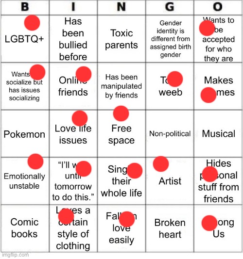 TheSuitedGayWeeb's Bingo | image tagged in jer-sama's bingo | made w/ Imgflip meme maker