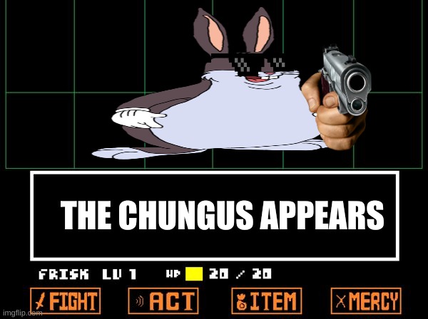 UNDERTALE | THE CHUNGUS APPEARS | image tagged in undertale | made w/ Imgflip meme maker