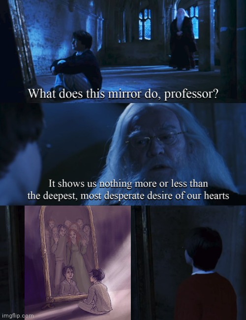 Harry potter mirror | image tagged in harry potter mirror | made w/ Imgflip meme maker