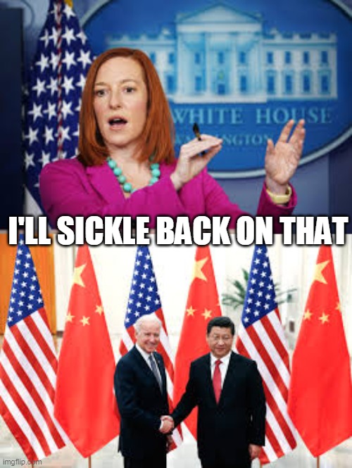 Sickle back | I'LL SICKLE BACK ON THAT | image tagged in politics | made w/ Imgflip meme maker