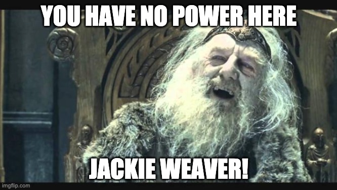 You have no authority here Jackie Weaver | YOU HAVE NO POWER HERE; JACKIE WEAVER! | image tagged in you have no power here | made w/ Imgflip meme maker