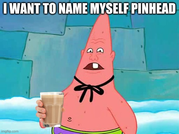 Pinhead Larry | I WANT TO NAME MYSELF PINHEAD | image tagged in pinhead larry | made w/ Imgflip meme maker