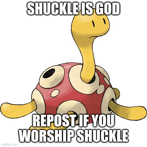 do it for shuckle | SHUCKLE IS GOD; REPOST IF YOU WORSHIP SHUCKLE | made w/ Imgflip meme maker