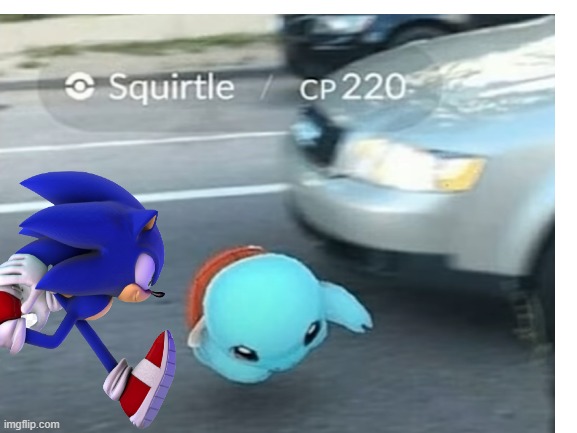 i got you fam | image tagged in sonic the hedgehog,squirtle | made w/ Imgflip meme maker