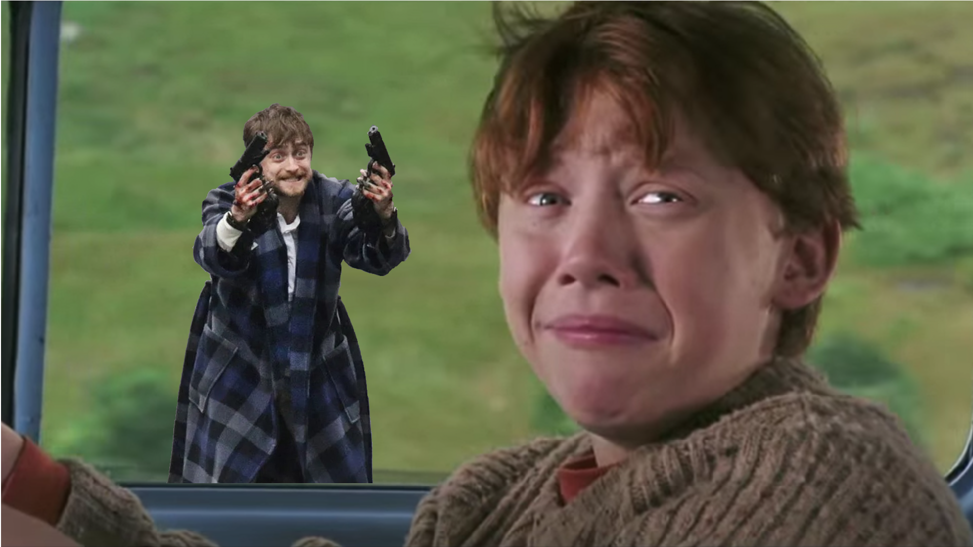 Harry Potter, Guns, Ron Weasly. Blank Template Imgflip