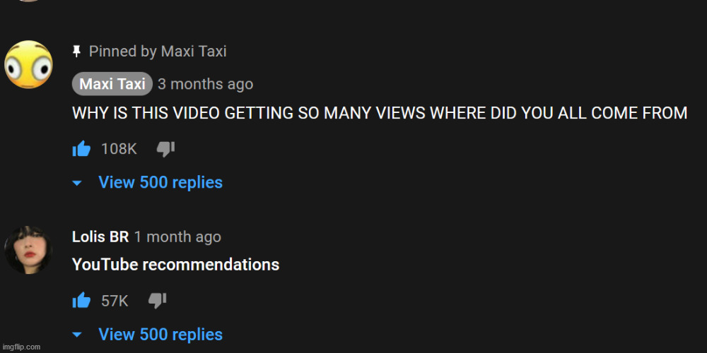 Love how the bottom comment answers the top comment | image tagged in youtube,meme | made w/ Imgflip meme maker