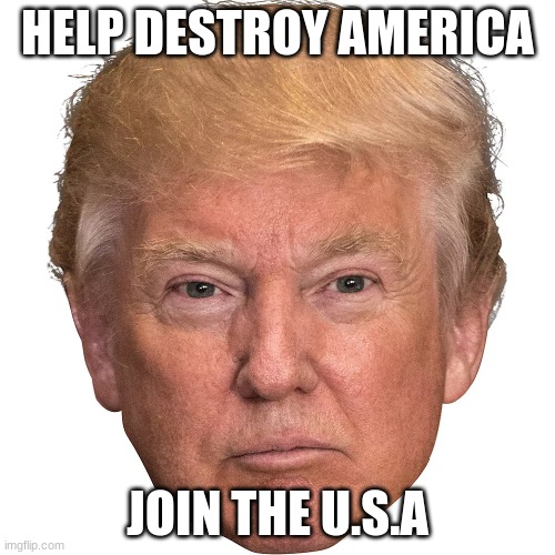 America | HELP DESTROY AMERICA; JOIN THE U.S.A | image tagged in funny | made w/ Imgflip meme maker