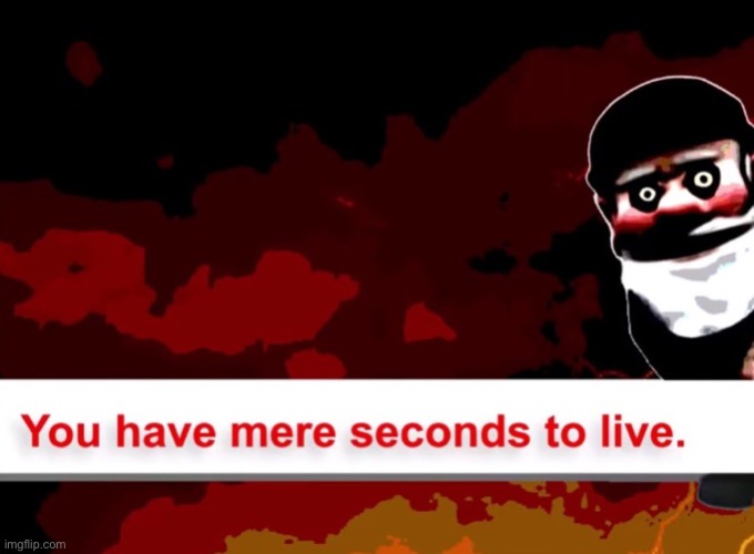 You have mere seconds to live | image tagged in you have mere seconds to live | made w/ Imgflip meme maker