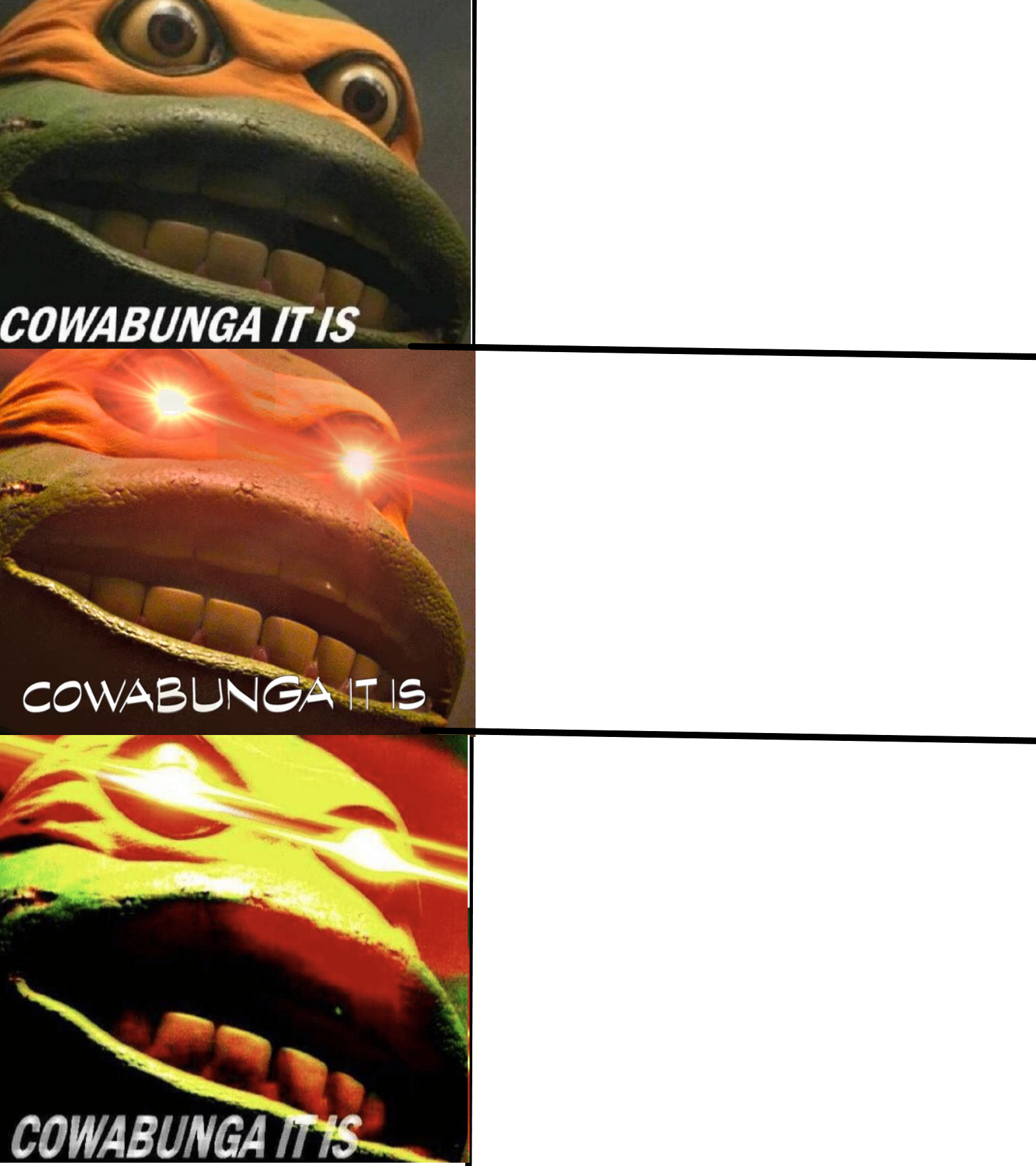 High Quality COWABUNGA IT IS Blank Meme Template