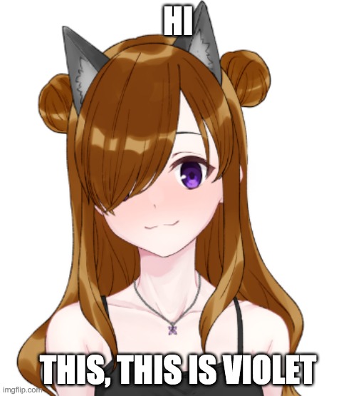 Violet | HI; THIS, THIS IS VIOLET | image tagged in violet | made w/ Imgflip meme maker