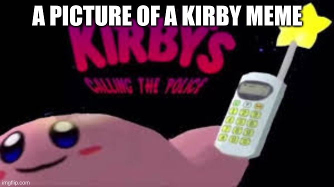 i didnt have an idea for a meme today | A PICTURE OF A KIRBY MEME | image tagged in kirby,police | made w/ Imgflip meme maker