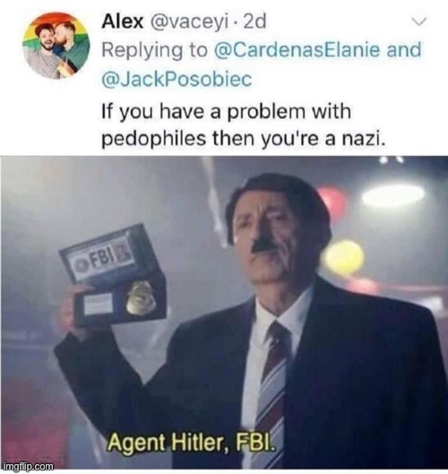 You are under arrest | image tagged in agent hitler fbi | made w/ Imgflip meme maker