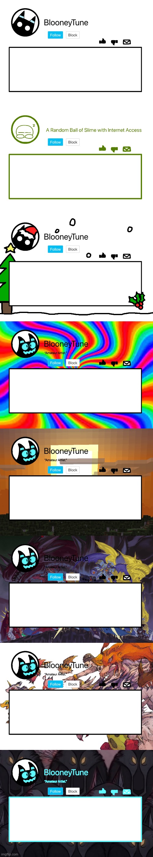 Every template (so far). | image tagged in bloo s announcement,mucky s announcement,bloo s holiday announcement,bloo s better anouncement | made w/ Imgflip meme maker