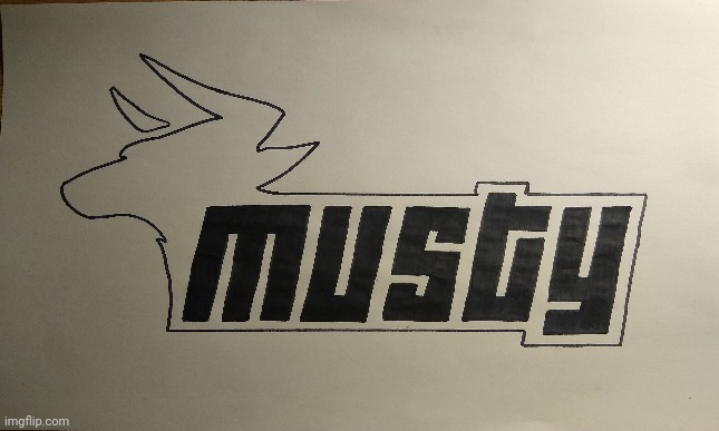 amustycow's logo | image tagged in drawing,rocket league | made w/ Imgflip meme maker