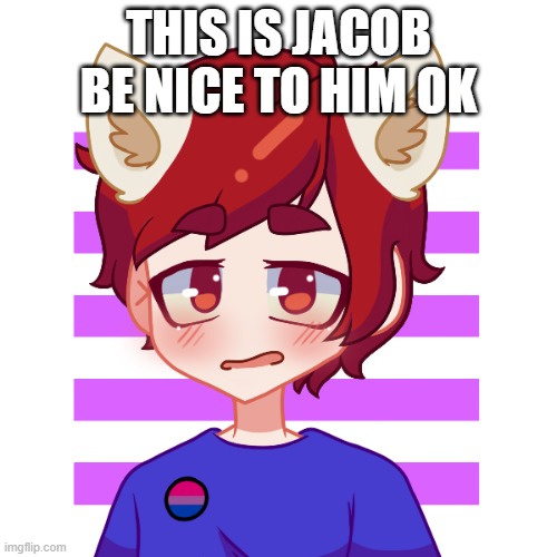 THIS IS JACOB BE NICE TO HIM OK | made w/ Imgflip meme maker