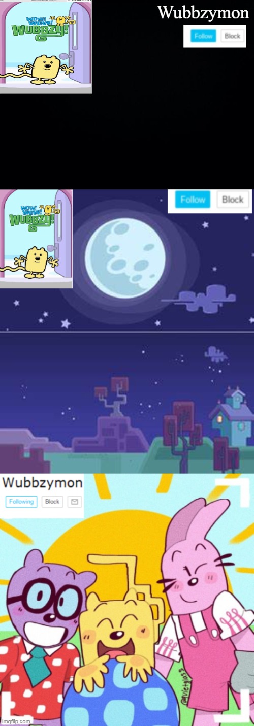 Evolution of Wubbzymon's announcement templates | image tagged in wubbzymon's annoucment,wubbzymon's announcement new,announcement,wubbzy,wubbzymon | made w/ Imgflip meme maker