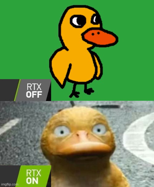 duck song with rtx be like | image tagged in memes,funny,ducks,wtf,rtx | made w/ Imgflip meme maker