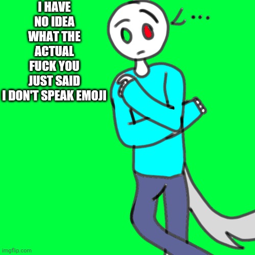 Concerned human Spire | I HAVE NO IDEA WHAT THE ACTUAL FUCK YOU JUST SAID

I DON'T SPEAK EMOJI | image tagged in concerned human spire | made w/ Imgflip meme maker