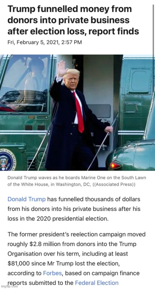 Grifters gonna grift | image tagged in trump,grift,money,suckers,trump supporters | made w/ Imgflip meme maker