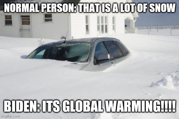 The Biden Administration.....still trying to forecast the weather and destroy the energy sector at the same time | NORMAL PERSON: THAT IS A LOT OF SNOW; BIDEN: ITS GLOBAL WARMING!!!! | image tagged in snow storm large,democratic party,climate change | made w/ Imgflip meme maker