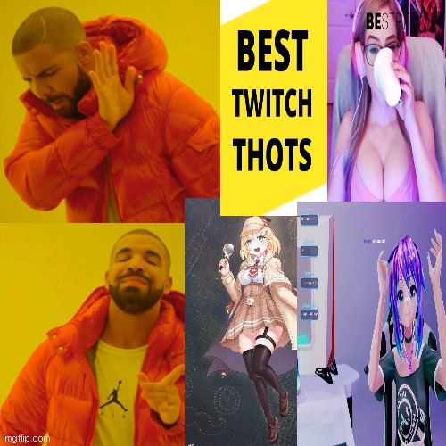 which do you choice. the thots, or the wholesome | image tagged in memes,drake hotline bling | made w/ Imgflip meme maker