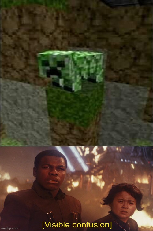 The worst image I saw today... | image tagged in visible confusion,minecraft creeper,creeper,pig,minecraft | made w/ Imgflip meme maker
