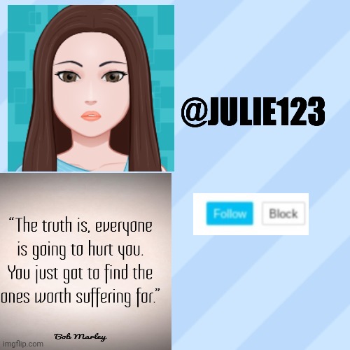 My new announcement template | @JULIE123 | made w/ Imgflip meme maker