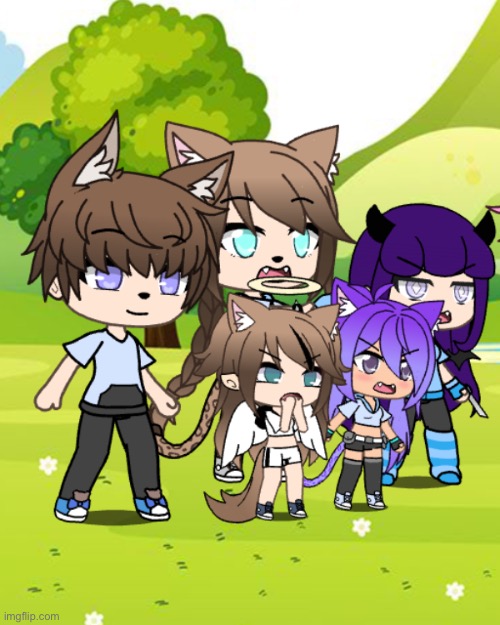 A family of oc’s | image tagged in gacha,gacha life,original | made w/ Imgflip meme maker