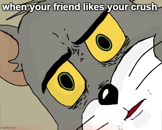 bro | when your friend likes your crush | image tagged in memes,unsettled tom | made w/ Imgflip meme maker