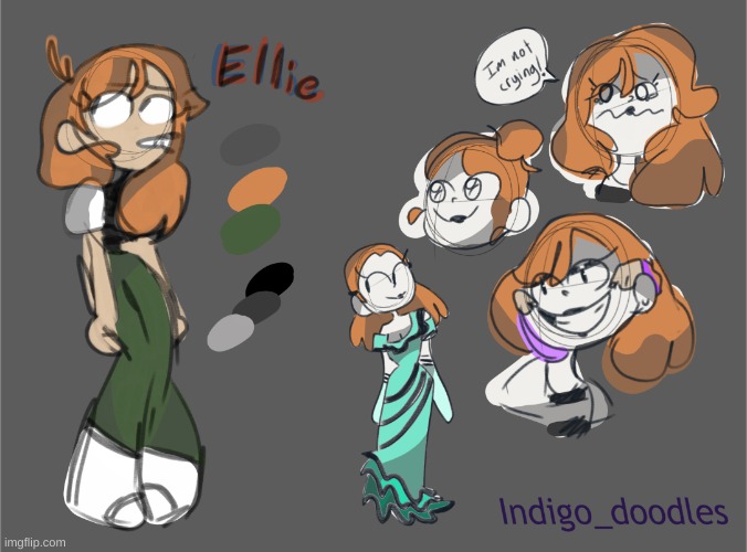 OC Character Ellie! :) | image tagged in ellie,drawing,character,oc,digital art,indigo | made w/ Imgflip meme maker