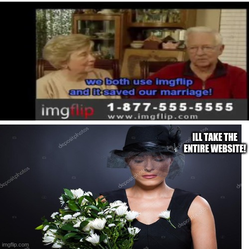 lol | ILL TAKE THE ENTIRE WEBSITE! | image tagged in imgflip,memes,marriage,website | made w/ Imgflip meme maker