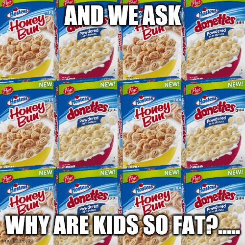 AND WE ASK; WHY ARE KIDS SO FAT?..... | image tagged in kids | made w/ Imgflip meme maker