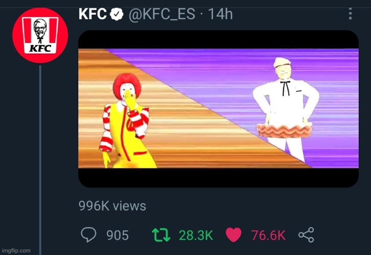 kfc on twitter posted this one scene from smg4 | image tagged in memes,funny,smg4,kfc,twitter | made w/ Imgflip meme maker