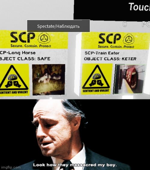 Trevor Henderson monsters aren't scps ffs | image tagged in scp meme,scp,look how they massacred my boy | made w/ Imgflip meme maker