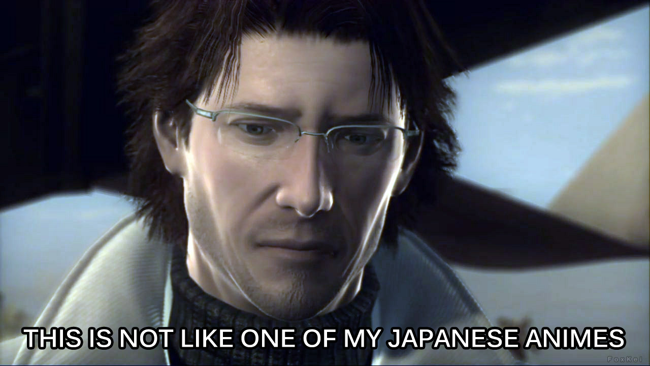 High Quality Otacon This is not like one of my Japanese animes Blank Meme Template