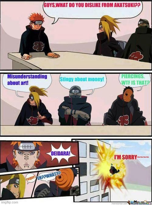 just wanted to post this funny akatsuki meme - Imgflip