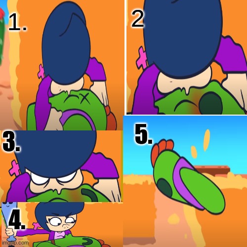  1. 2; 5. 3. 4. | image tagged in brawl stars | made w/ Imgflip meme maker