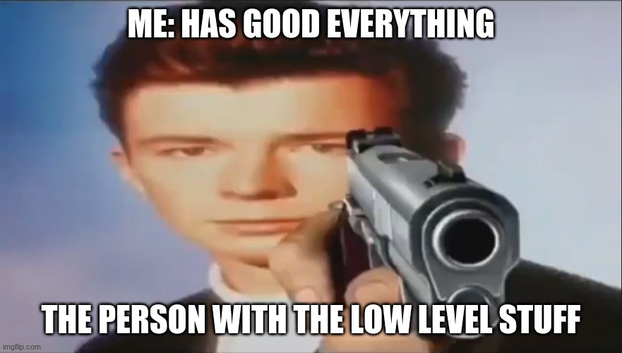 WHY | ME: HAS GOOD EVERYTHING; THE PERSON WITH THE LOW LEVEL STUFF | image tagged in memes,every battle royale game | made w/ Imgflip meme maker