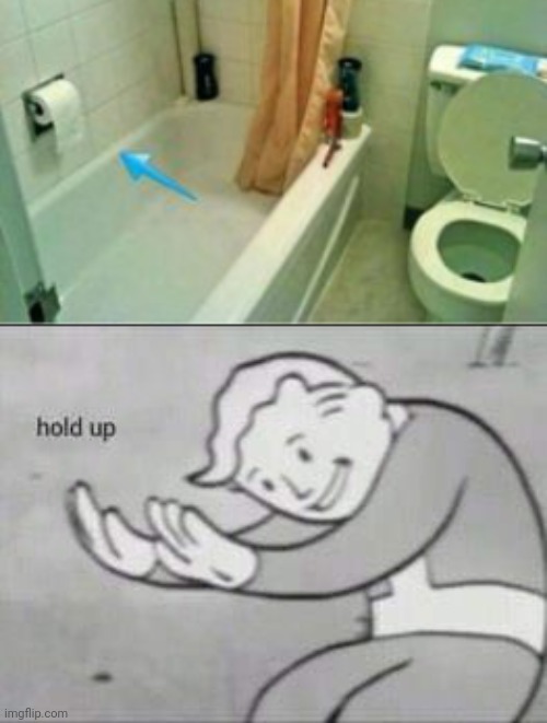 That would wet the tissue... | image tagged in fallout hold up,funny,memes,you had one job just the one,design fails | made w/ Imgflip meme maker