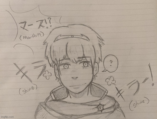 Marth | image tagged in the actual drawing,sorta sucks lol,everyone is good at art,i like marth | made w/ Imgflip meme maker