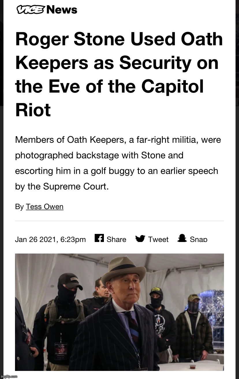 Roger Stone oathkeepers | image tagged in roger stone oathkeepers | made w/ Imgflip meme maker