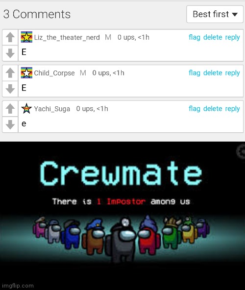 image tagged in there is 1 imposter among us | made w/ Imgflip meme maker