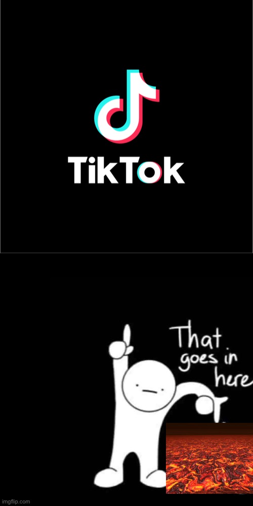 Yeah send it to hell | image tagged in tiktok logo | made w/ Imgflip meme maker