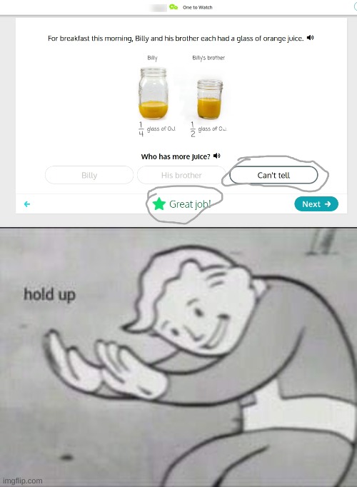 image tagged in fallout hold up | made w/ Imgflip meme maker