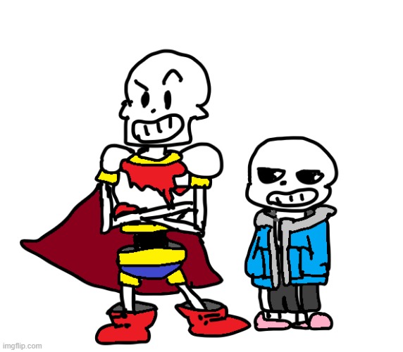 Picture of sans and papyrus dissapointed of my drawing skills | image tagged in fanart,undertale,sans undertale,undertale papyrus | made w/ Imgflip meme maker