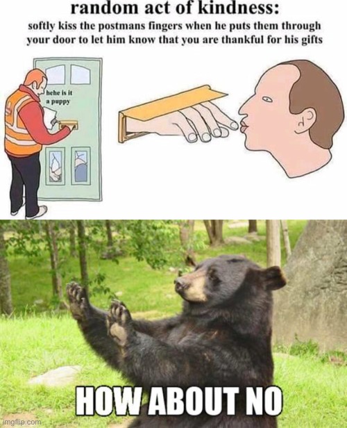 Sometimes a simple thank you is more appreciated | image tagged in memes,how about no bear,funny,drawings | made w/ Imgflip meme maker