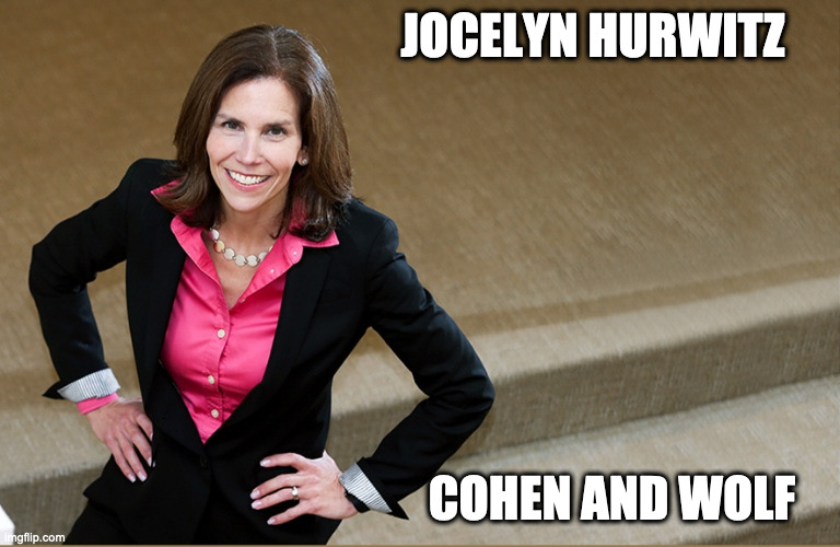 Jocelyn | JOCELYN HURWITZ; COHEN AND WOLF | image tagged in jocelyn hurwitz | made w/ Imgflip meme maker