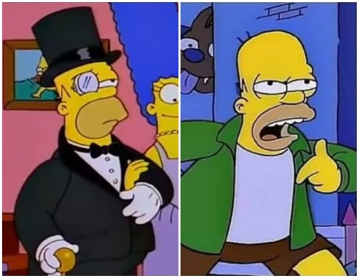 Homero elegante delincuente Blank Meme Template
