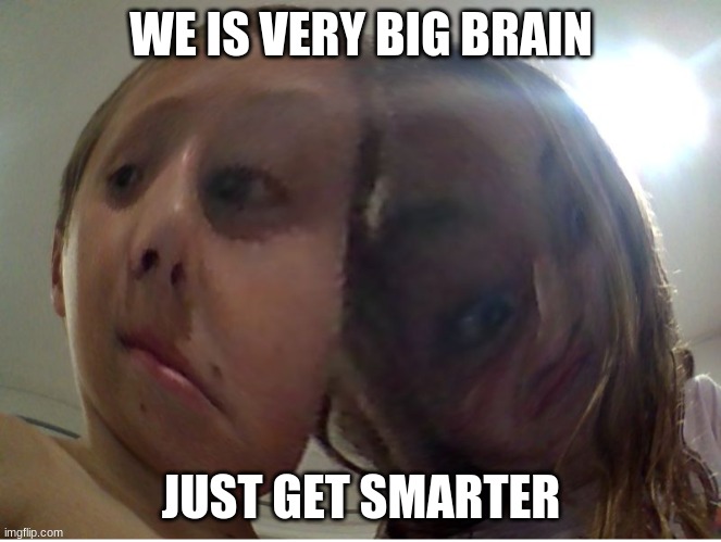 Big Brain | WE IS VERY BIG BRAIN; JUST GET SMARTER | image tagged in yeah this is big brain time | made w/ Imgflip meme maker